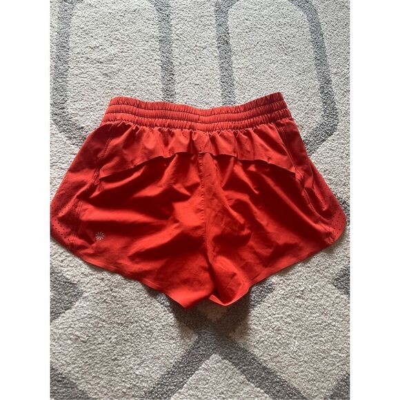 Athleta Hustle 3” Shorts Vermillion Scarlett Orange Red Size XS - Picture 8 of 8